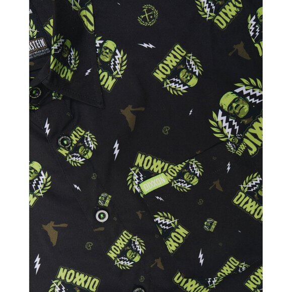 Dixxon Halloween Frankenstein Men Shirt Short Sleeve Button Up Lightweight XL - Picture 7 of 8